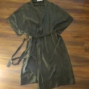 Shirt dress with belt